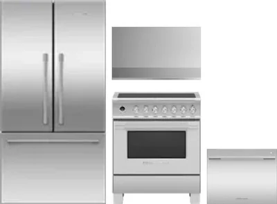 4 Piece Package Includes Refrigerator, Range, Hood And Dishwasher